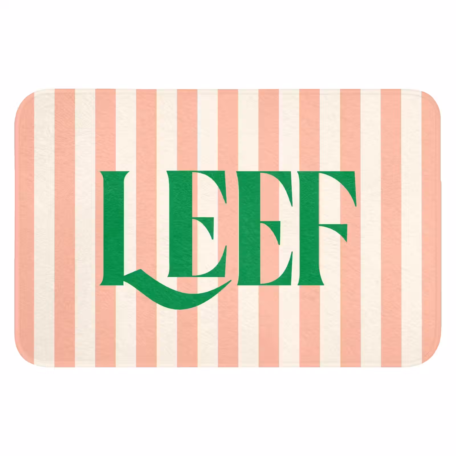 WC Mat - Zachtroze - Groen - Strepen - Leef — 1