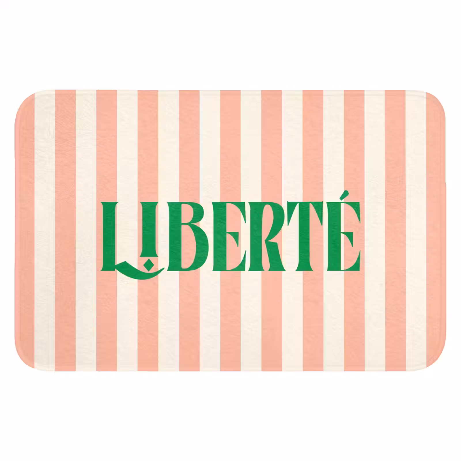 WC Mat - Zachtroze - Groen - Strepen - Liberté — 1