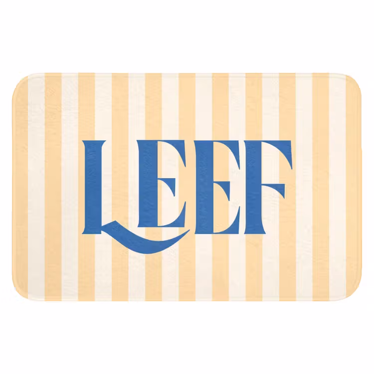 WC Mat - Blauw - Geel - Strepen - Leef — 1