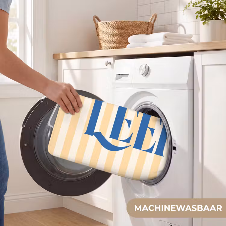 WC Mat - Blauw - Geel - Strepen - Leef — 5