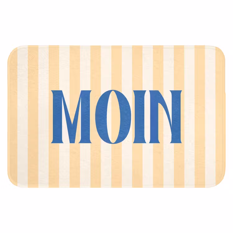 WC Mat - Blauw - Geel - Strepen - Moin — 1