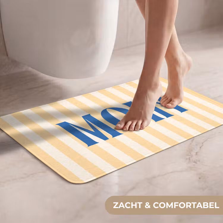 WC Mat - Blauw - Geel - Strepen - Moin — 7