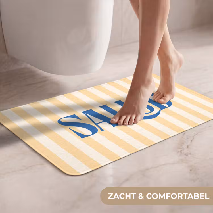WC Mat - Blauw - Geel - Strepen - Salud — 7