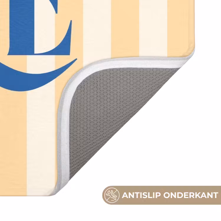 WC Mat - Blauw - Geel - Strepen - Smile — 3
