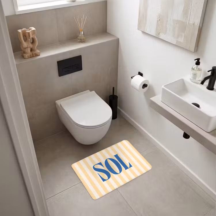 WC Mat - Blauw - Geel - Strepen - Sol — 6