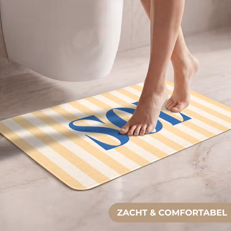 WC Mat - Blauw - Geel - Strepen - Sol — 7