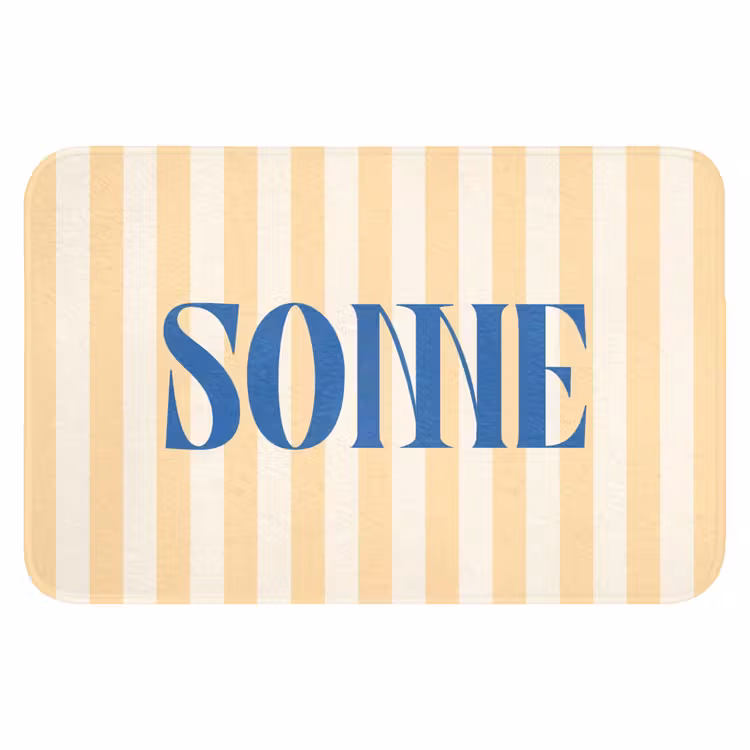 WC Mat - Blauw - Geel - Strepen - Sonne — 1