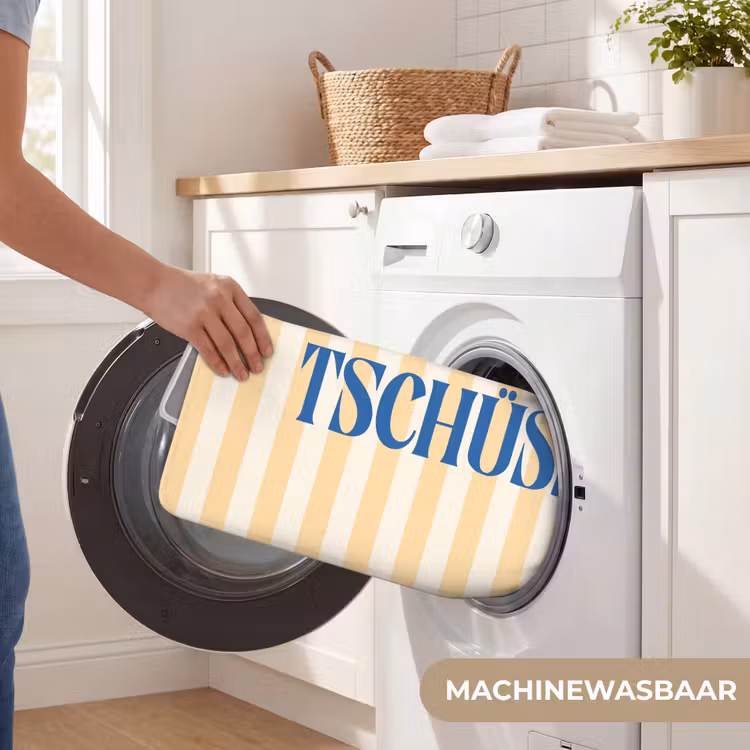 WC Mat - Blauw - Geel - Strepen - Tschüss — 5