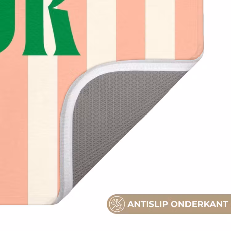 WC Mat - Zachtroze - Groen - Strepen - Amour — 3