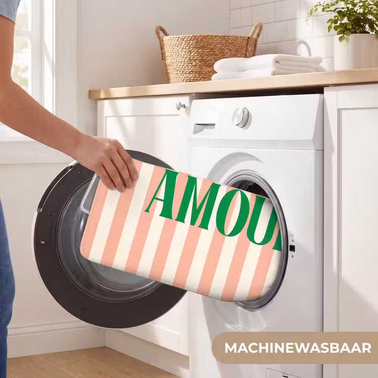 WC Mat - Zachtroze - Groen - Strepen - Amour — 5