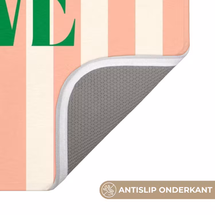 WC Mat - Zachtroze - Groen- Strepen - Believe — 3