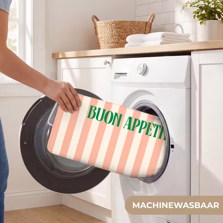WC Mat - Zachtroze - Groen - Strepen - Buon Appetito — 5