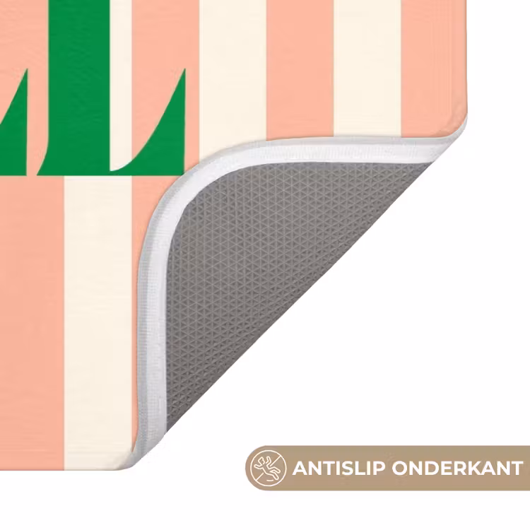 WC Mat - Zachtroze - Groen - Strepen - Chill — 3