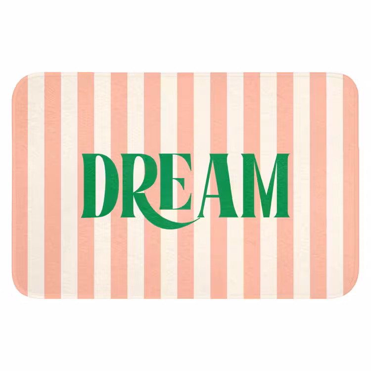 WC Mat - Zachtroze - Groen - Strepen - Dream — 1