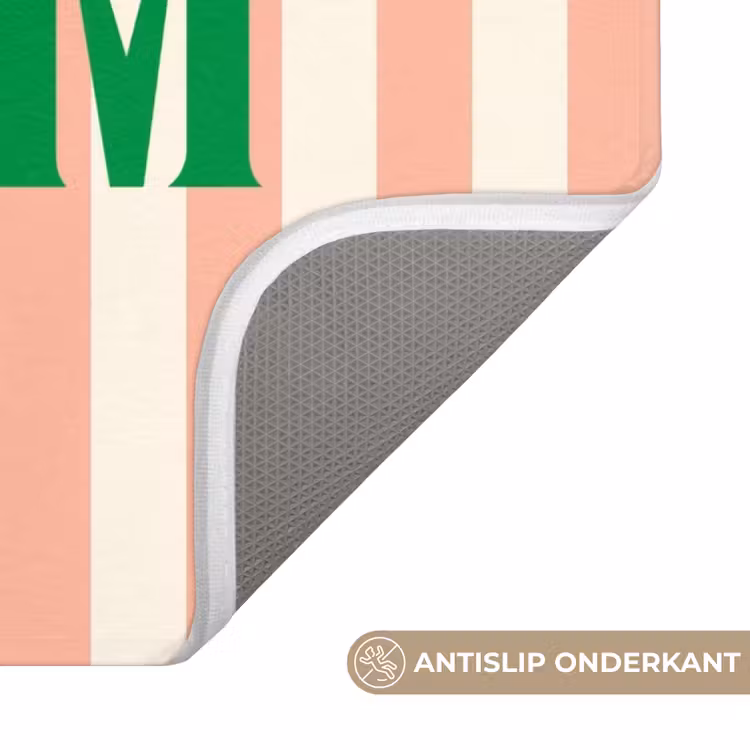 WC Mat - Zachtroze - Groen - Strepen - Dream — 3