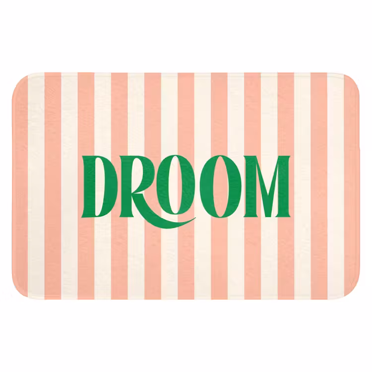 WC Mat - Zachtroze - Groen - Strepen - Droom — 1