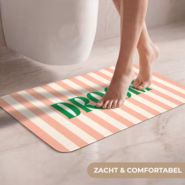 WC Mat - Zachtroze - Groen - Strepen - Droom — 7