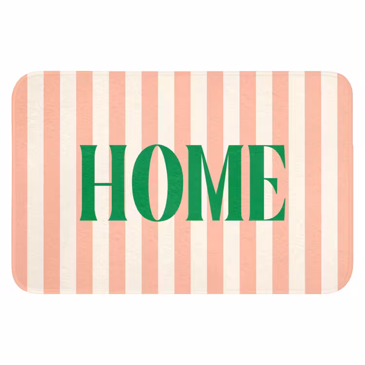 WC Mat - Zachtroze - Groen - Strepen - Home — 1