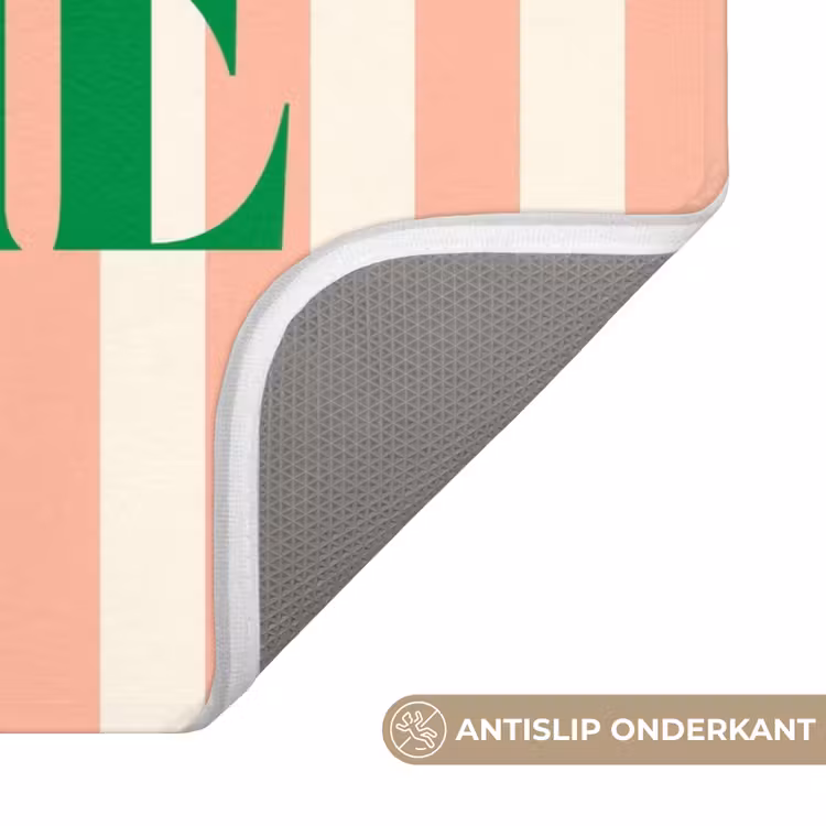 WC Mat - Zachtroze - Groen - Strepen - Home — 3