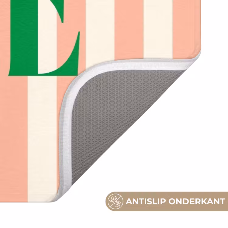 WC Mat - Zachtroze - Groen - Strepen - Hope — 3