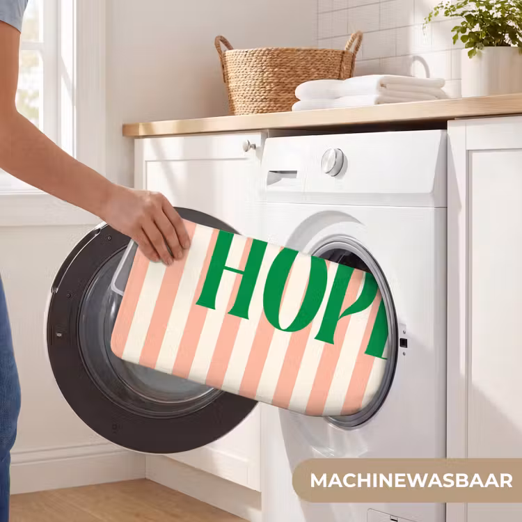 WC Mat - Zachtroze - Groen - Strepen - Hope — 5