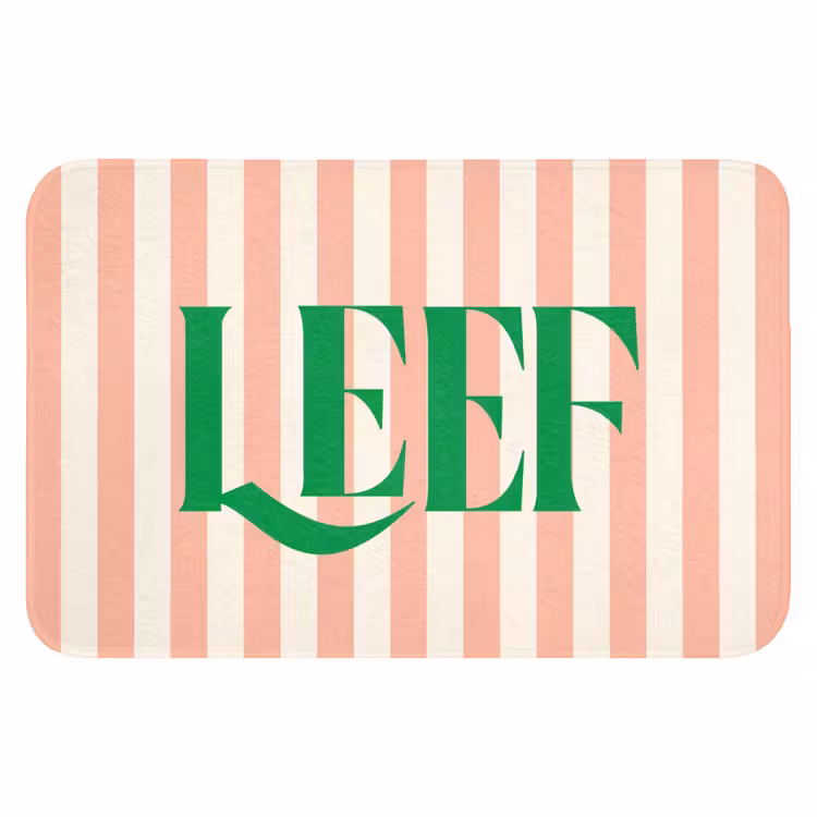 WC Mat - Zachtroze - Groen - Strepen - Leef — 1