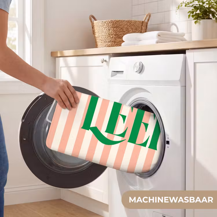 WC Mat - Zachtroze - Groen - Strepen - Leef — 5