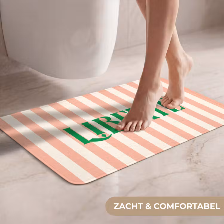 WC Mat - Zachtroze - Groen - Strepen - Liberté — 7
