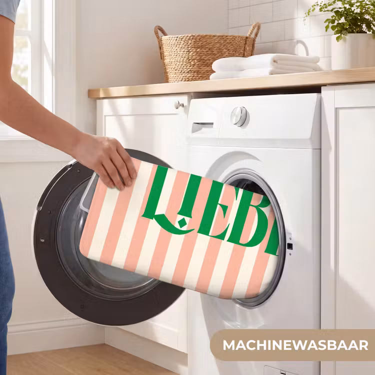 WC Mat - Zachtroze - Groen - Strepen - Liebe — 5