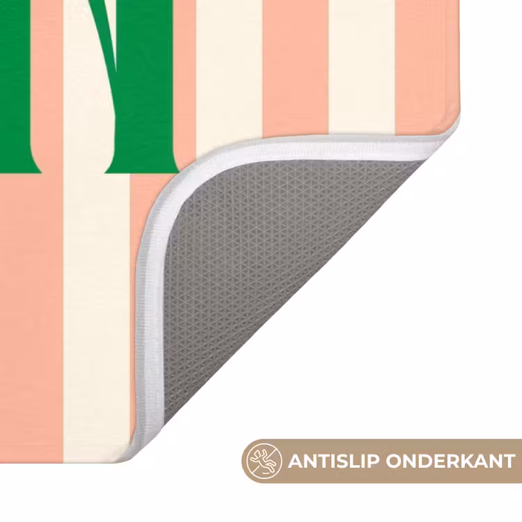 WC Mat - Zachtroze - Groen - Strepen - Moin — 3