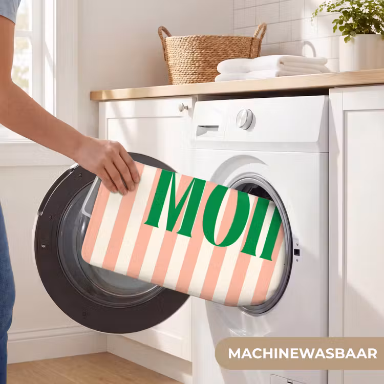 WC Mat - Zachtroze - Groen - Strepen - Moin — 5