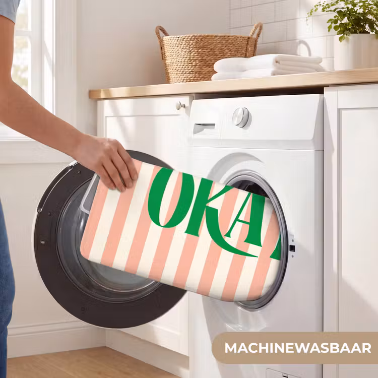 WC Mat - Zachtroze - Groen - Strepen - Okay — 5