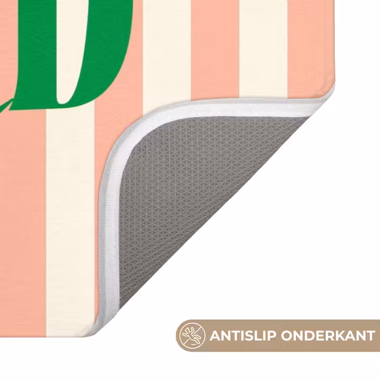 WC Mat - Zachtroze - Groen - Strepen - Salud — 3