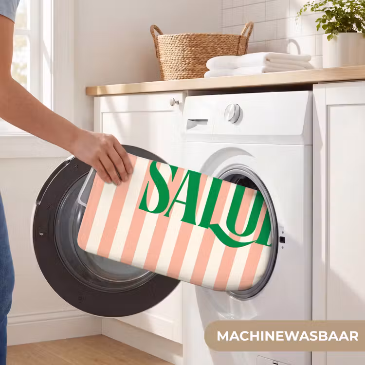 WC Mat - Zachtroze - Groen - Strepen - Salud — 5