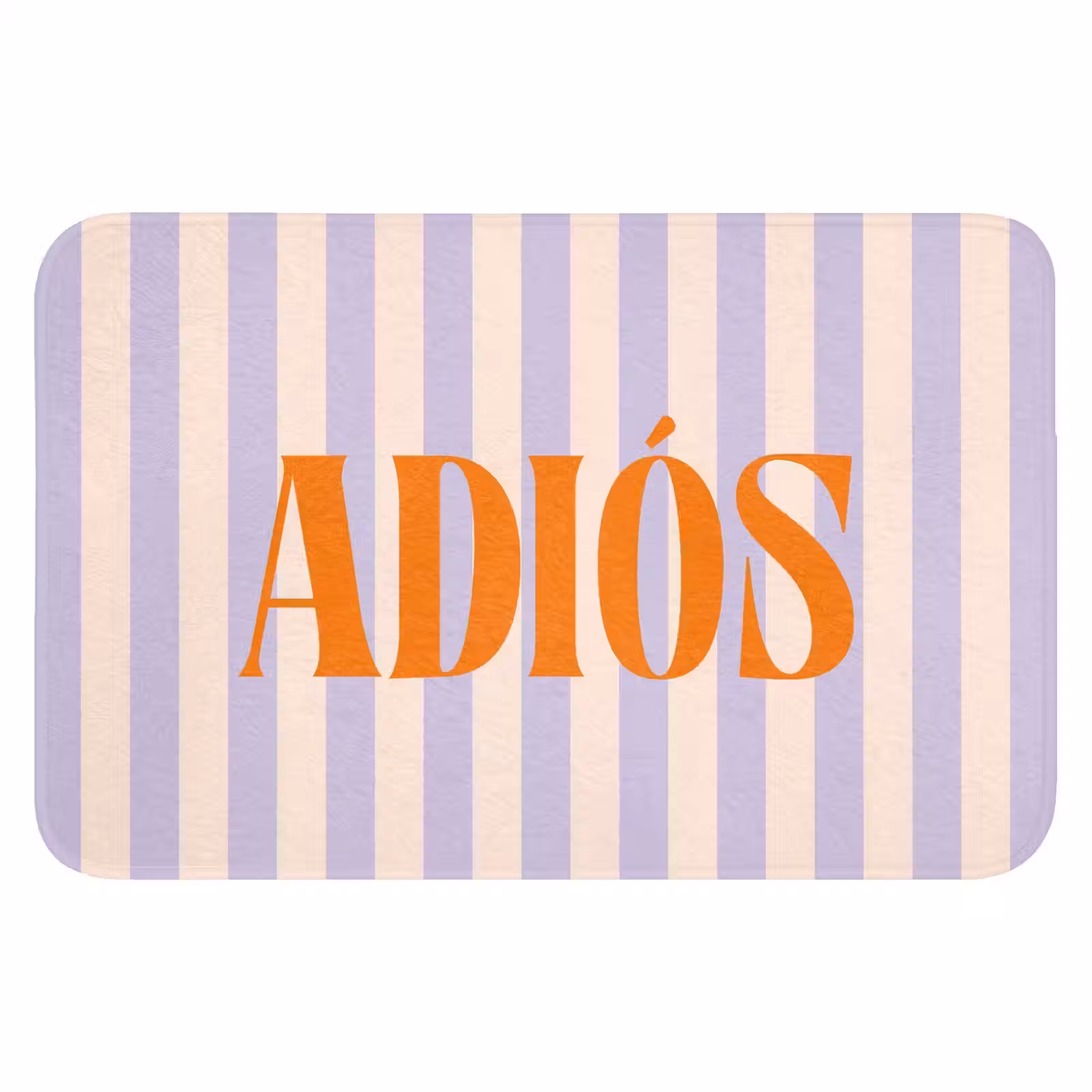 WC Mat - Lila - Oranje - Strepen - Adiós — 1