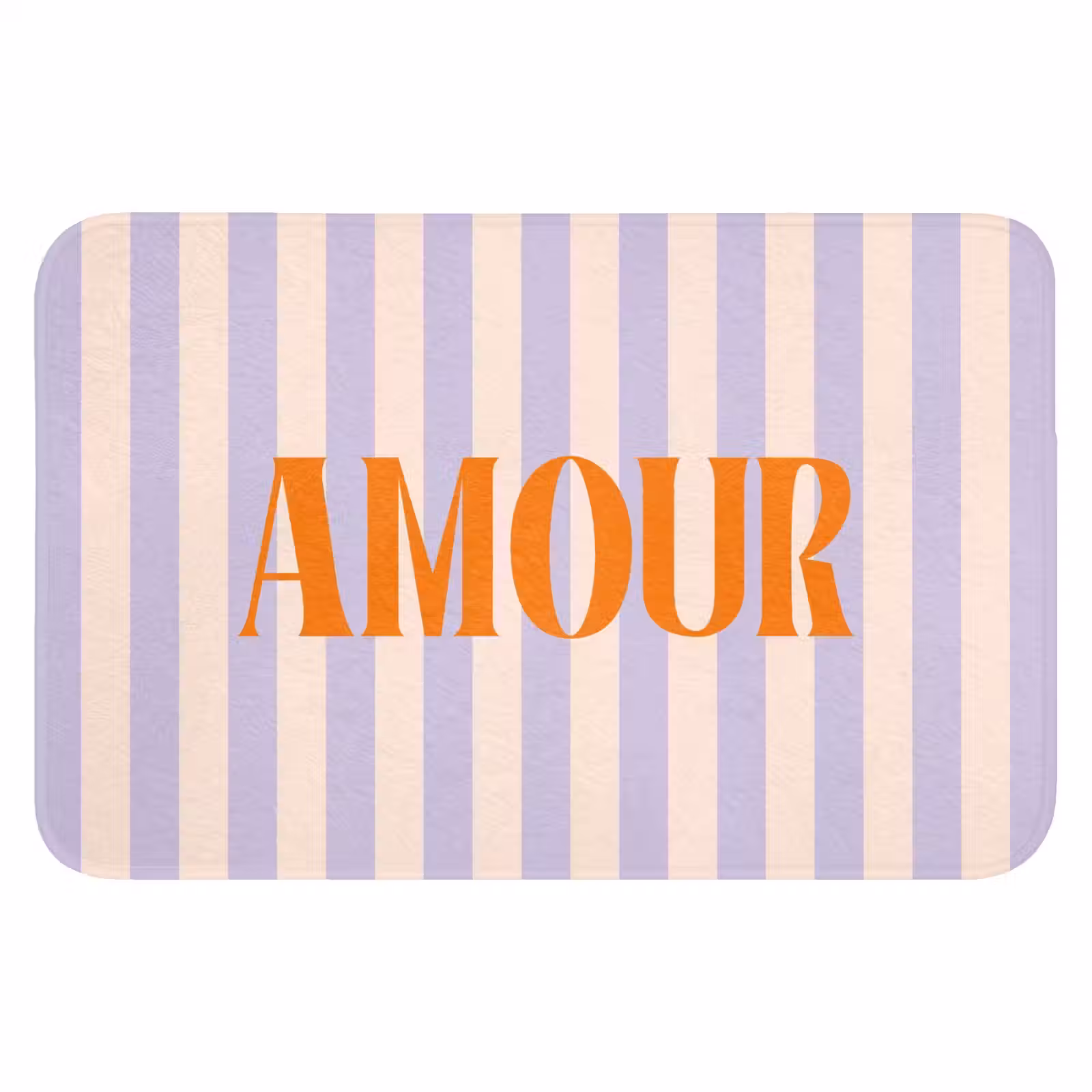 WC Mat - Lila - Oranje - Strepen - Amour — 1