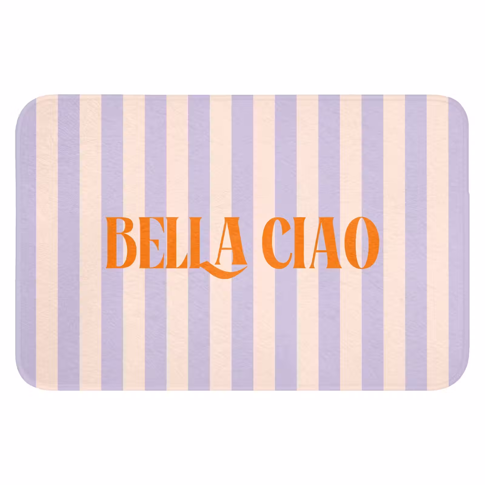 WC Mat - Lila - Oranje - Strepen - Bella Ciao — 1
