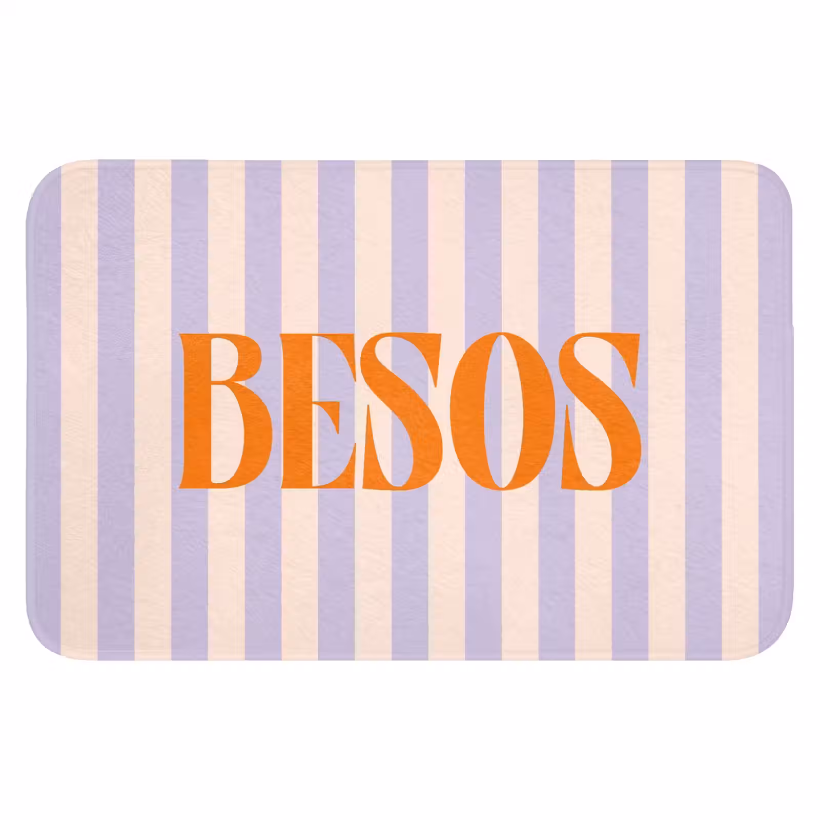 WC Mat - Lila - Oranje - Strepen - Besos — 1