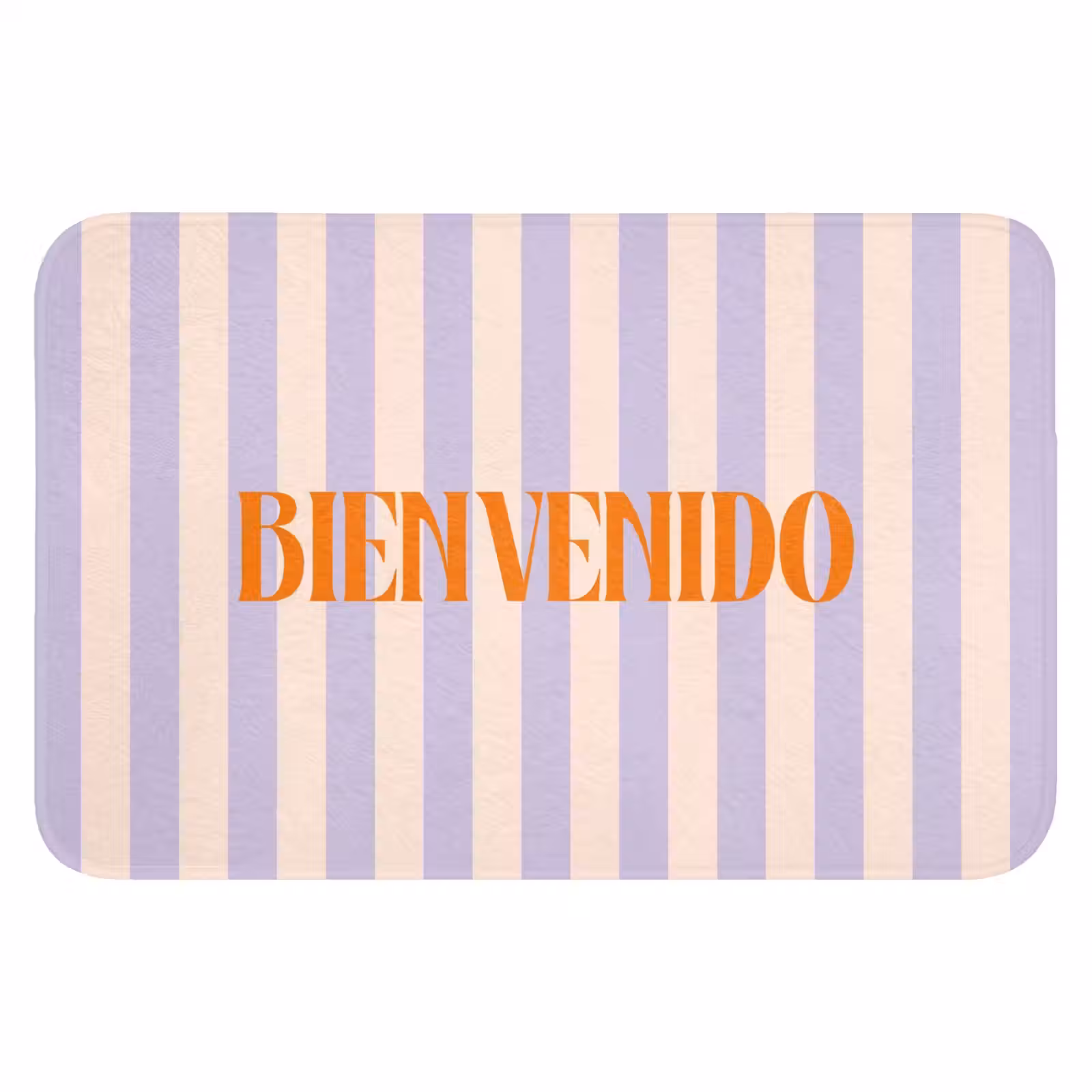 WC Mat - Lila - Oranje - Strepen - Bienvenido — 1