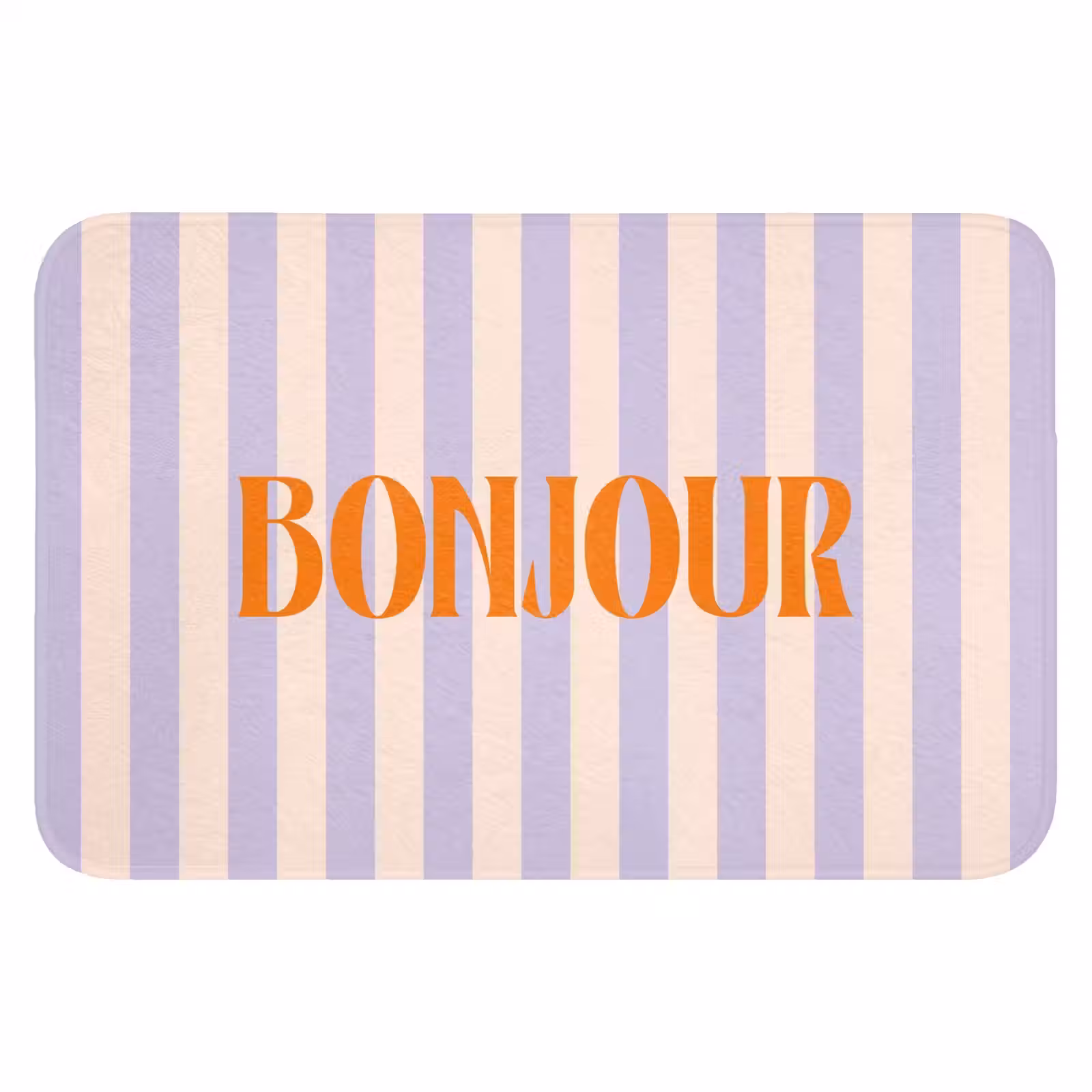 WC Mat - Lila - Oranje - Strepen - Bonjour — 1
