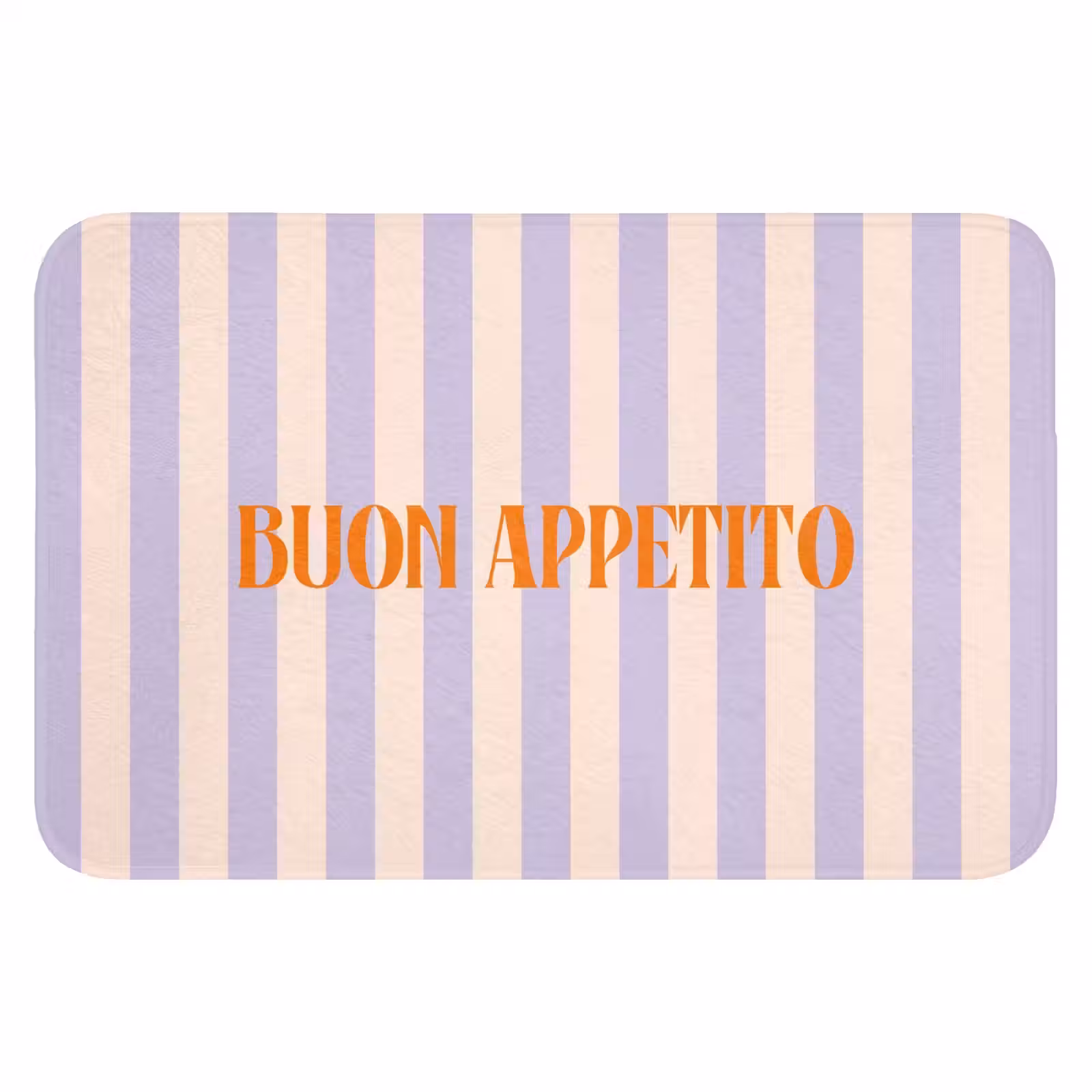 WC Mat - Lila - Oranje - Strepen - Buon Appetito — 1