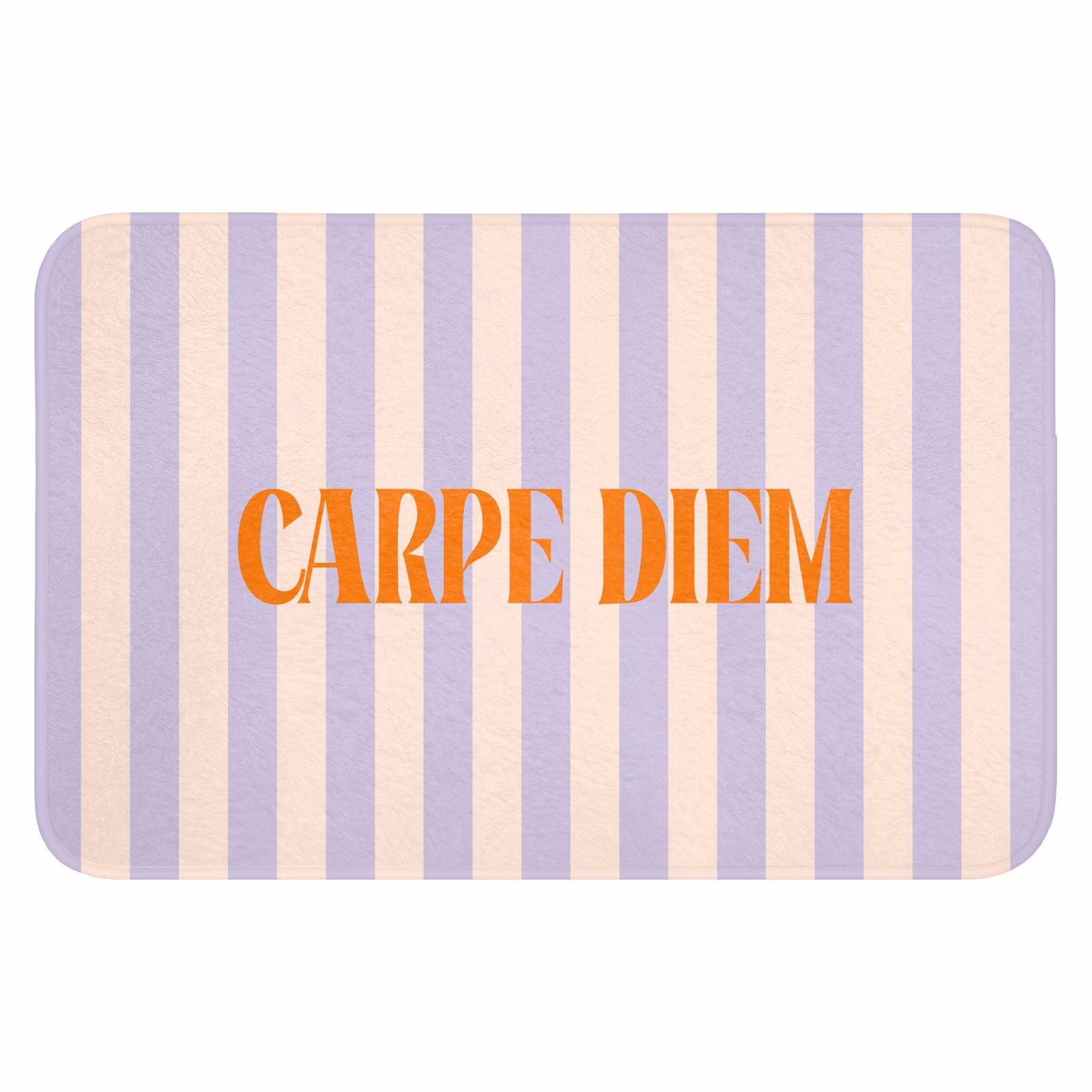 WC Mat - Lila - Oranje - Strepen - Carpe Diem — 1