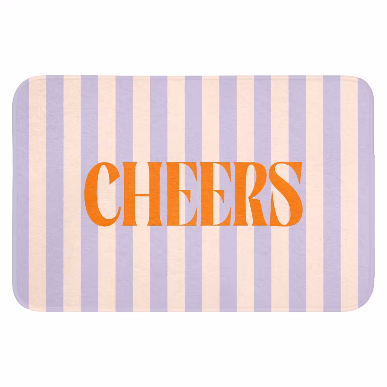 WC Mat - Lila - Oranje - Strepen - Cheers — 1