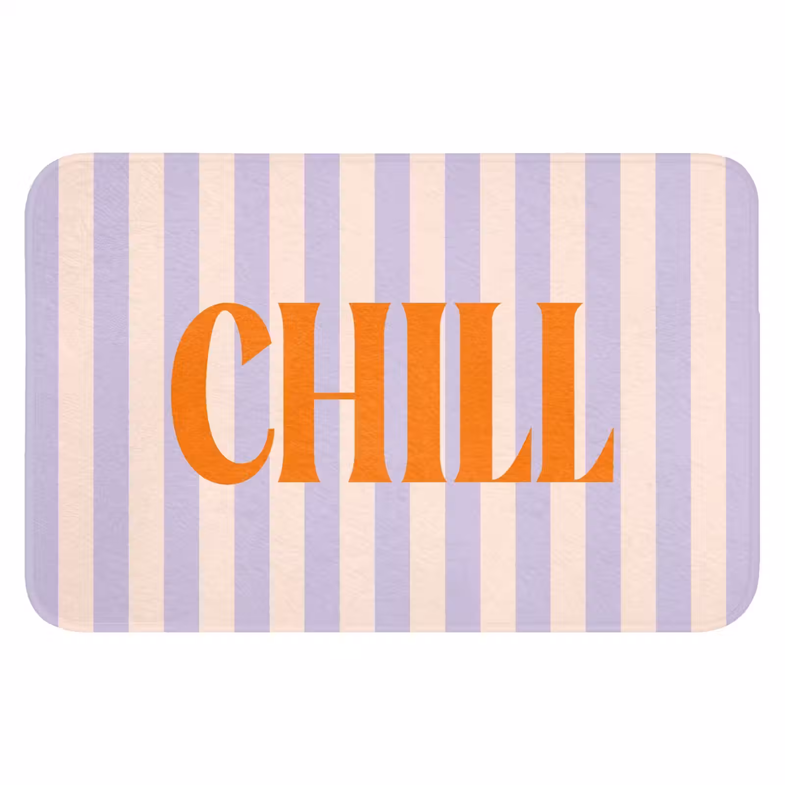 WC Mat - Lila - Oranje - Strepen - Chill — 1