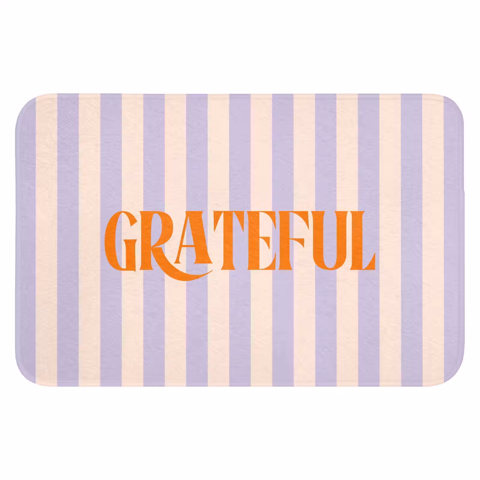 WC Mat - Lila - Oranje - Strepen - Grateful — 1