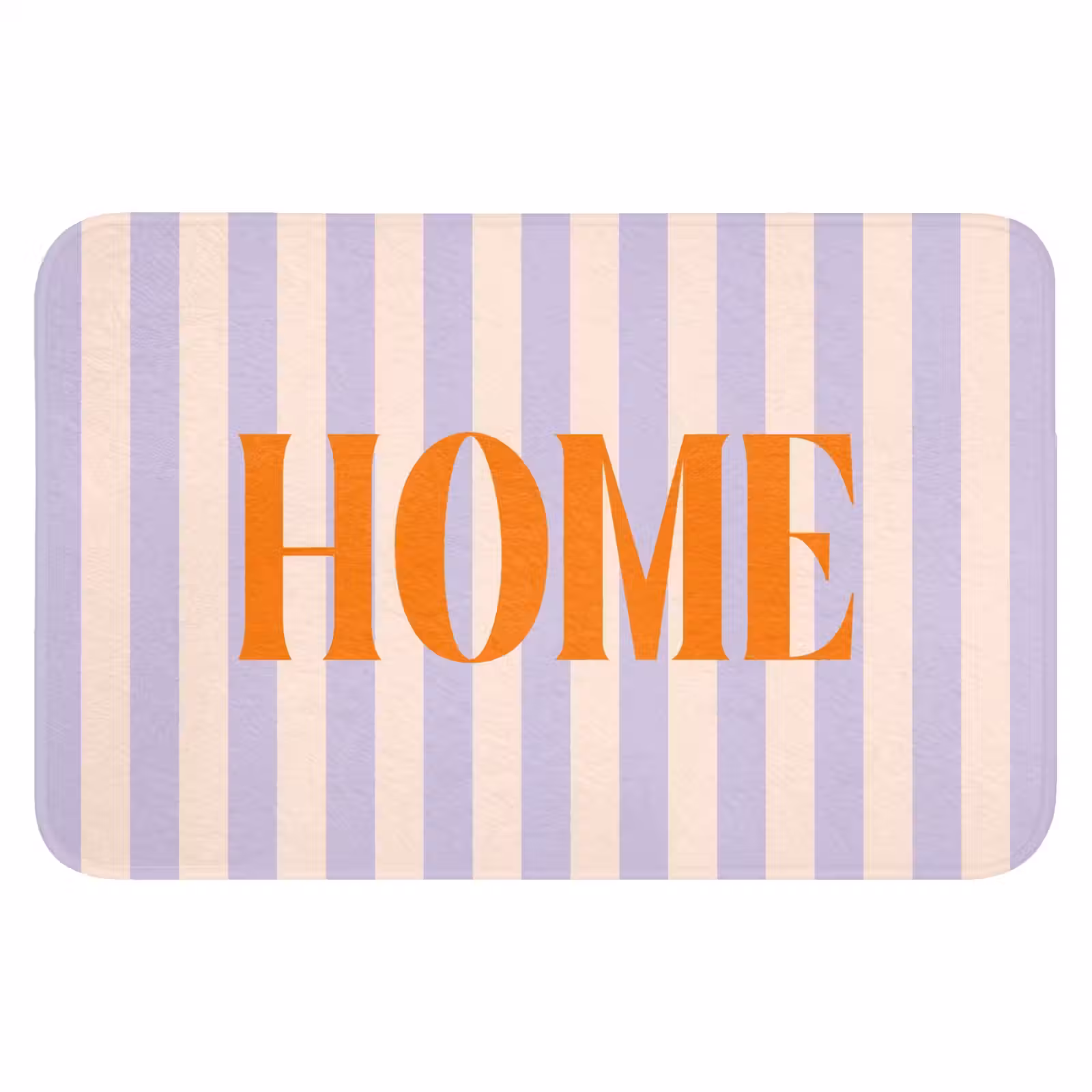 WC Mat - Lila - Oranje - Strepen - Home — 1