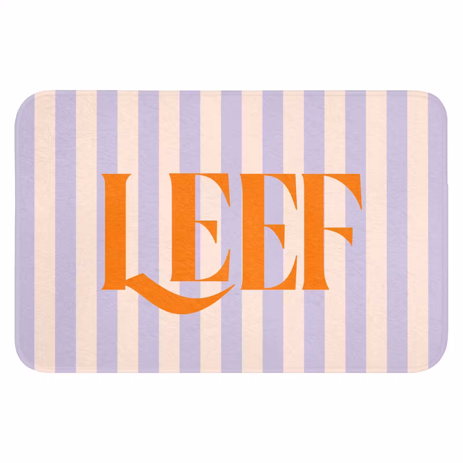 WC Mat - Lila - Oranje - Strepen - Leef — 1