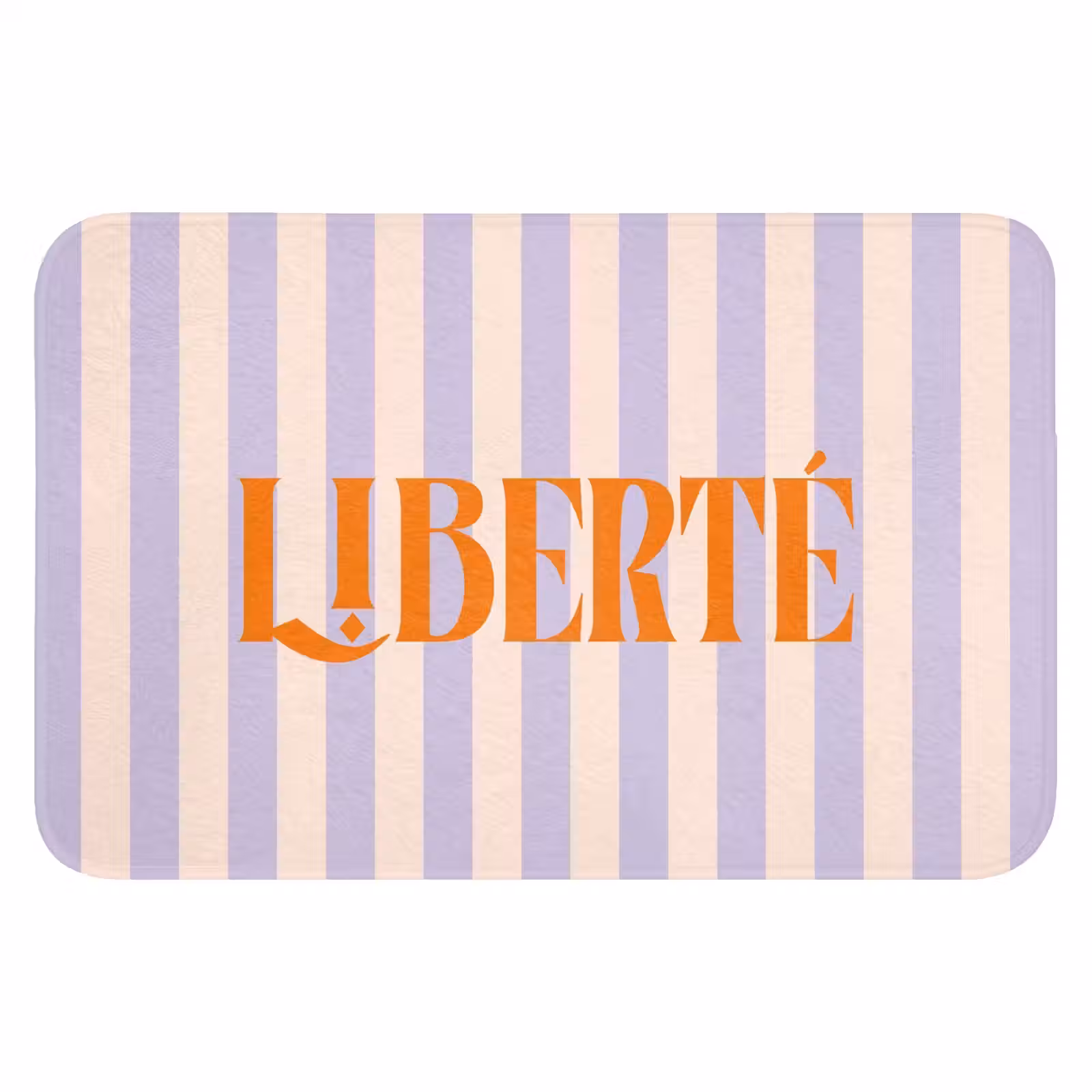 WC Mat - Lila - Oranje - Strepen - Liberté — 1