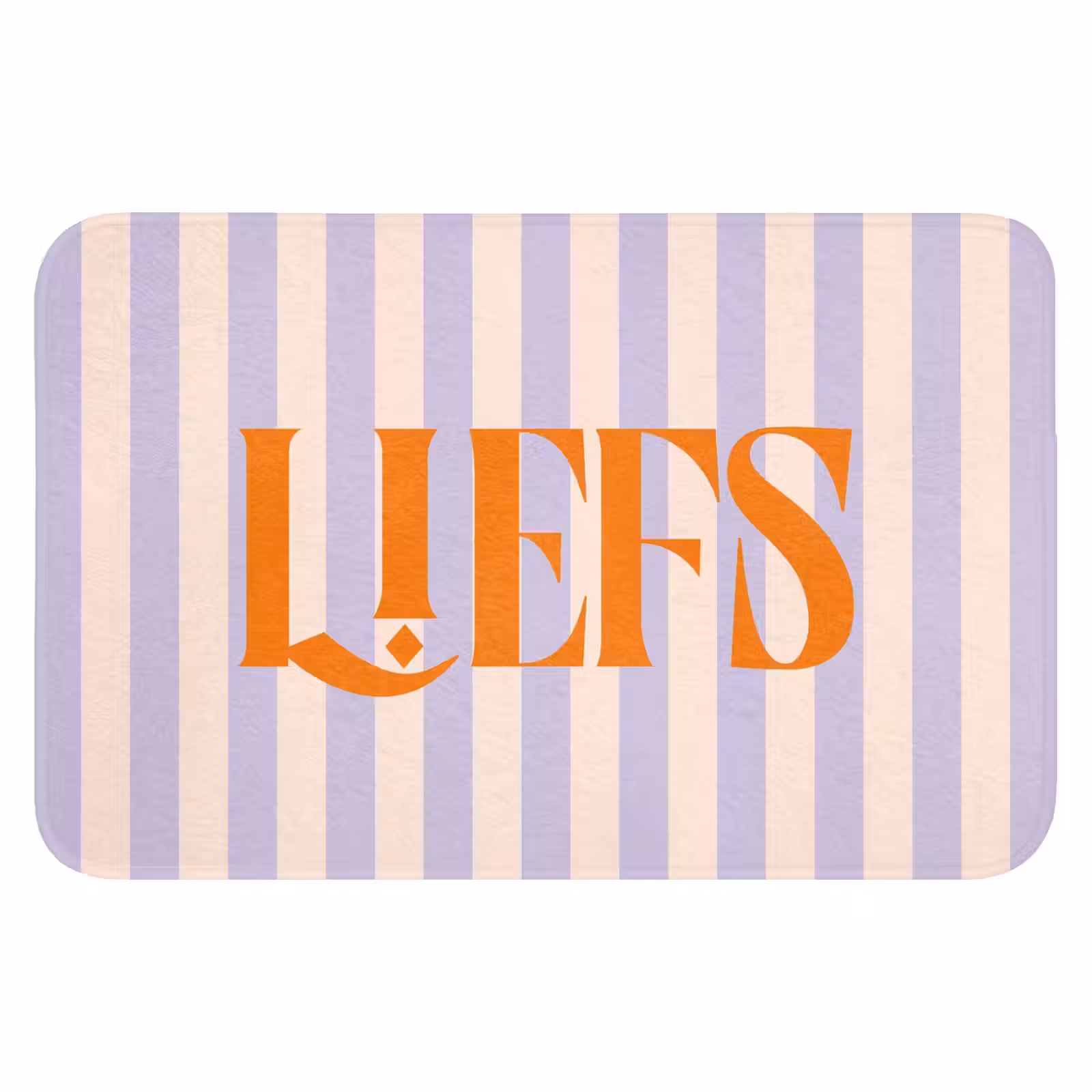 WC Mat - Lila - Oranje - Strepen - Liefs — 1