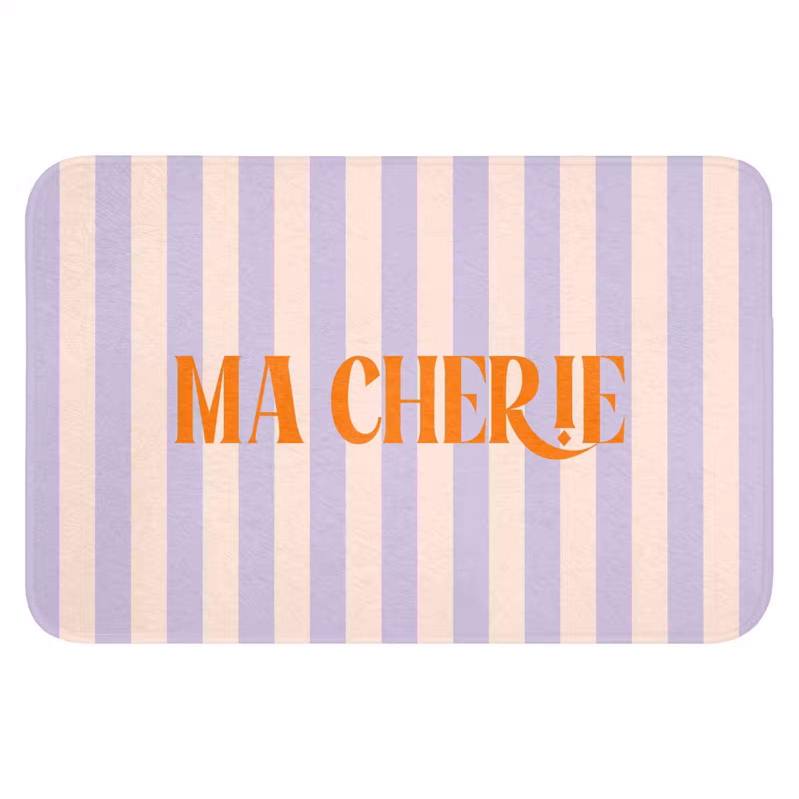 WC Mat - Lila - Oranje - Strepen - Ma Cherie — 1